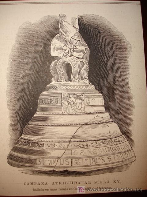 Arte: CASTELLFULLIT DE LLO BREGOS,CAMPANA SIGLO XV - Foto 1