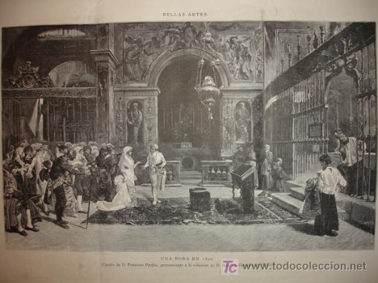 Arte: UNA BODA EN 1800,FRANCISCO PERALTA - Foto 1