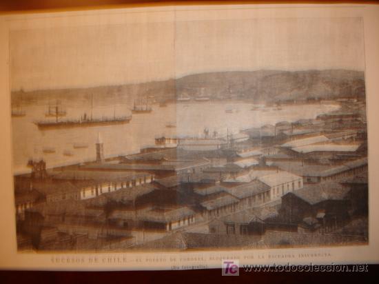 Arte: CHILE,PUERTO DE CORONEL .1891 - Foto 1