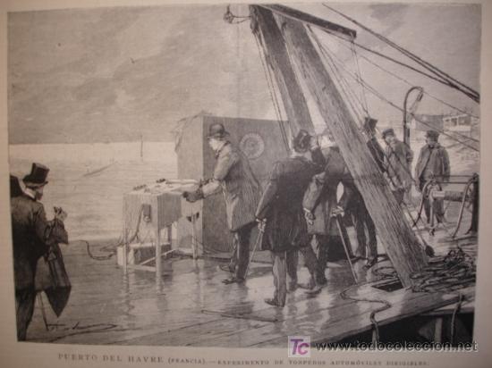 Arte: PUERTO DEL HAVRE,EXPERIMENTO CON TORPEDOS - Foto 1