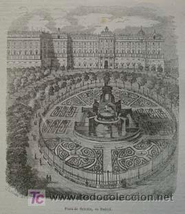 Arte: PLAZA DE ORIENTE, EN MADRID. (1850) - Foto 1