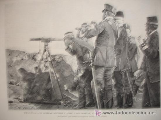 Arte: GENERAL MONTERO,MELILLA,GRABADO 1893 - Foto 1