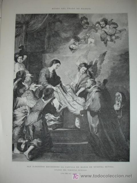 Arte: MURILLO,SAN IDEFONSO,RECIBIENDO LA CASULLA - Foto 1