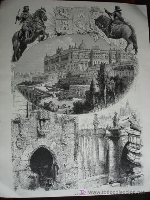 Arte: MADRID,GRABADO INGLES.A&Ntilde;O 1879.19X25