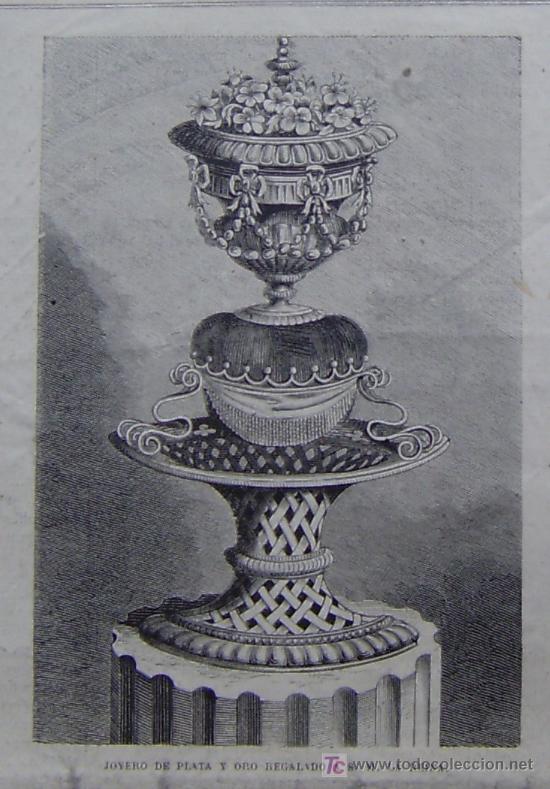 Arte: JOYERO DE ORO Y PLATA, REGALADO A S. M. LA REINA.-