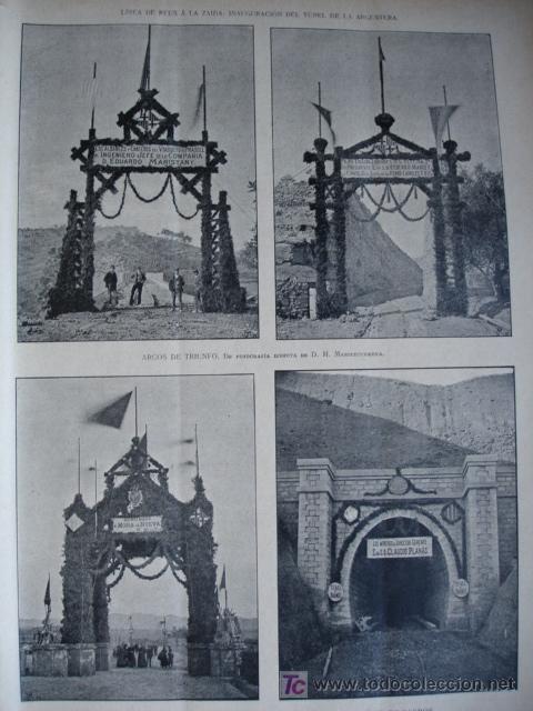 Arte: LINEA DE REUS A ZAIDA,ARCOS DE TRIUNFO.INAGURACION