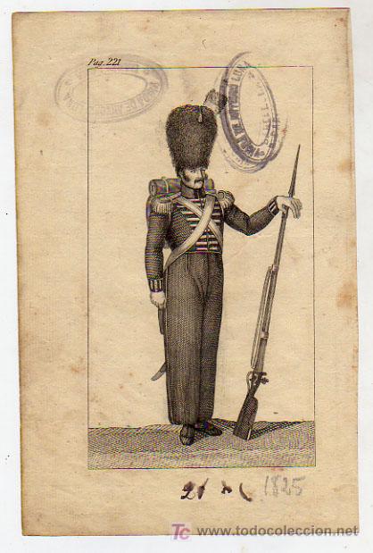 Arte: GRABADO. C. 1825. MILITAR. - Foto 1