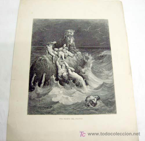 Arte: Grabado de una escena del diluvio - Foto 1