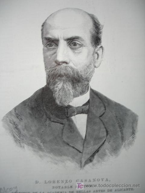 Arte: LORENZO CASANOVA,NACIO EN ALCOY - Foto 1