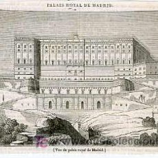 Arte: MADRID.- VISTA DEL PALACIO REAL.- AÑO 1837