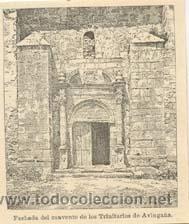 Arte: fachada del convento de los trinitarios de avinga&ntilde;a (7,9 x 6,7 cm. Lleida - L&eacute;rida)