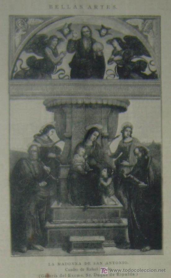 Art: BELLAS ARTES - LA MADONNA DE SAN ANTONIO, CUADRO DE RAFAEL SANZIO