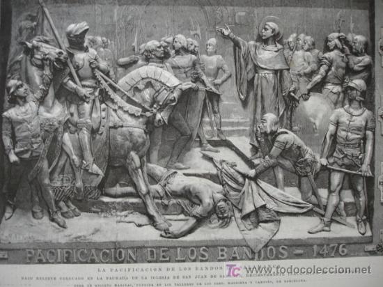 Art: SALAMANCA,SAN JUAN DE SAHANGUN,BAJO RELIEVE ,LOS BANDOS DE SALMANCA