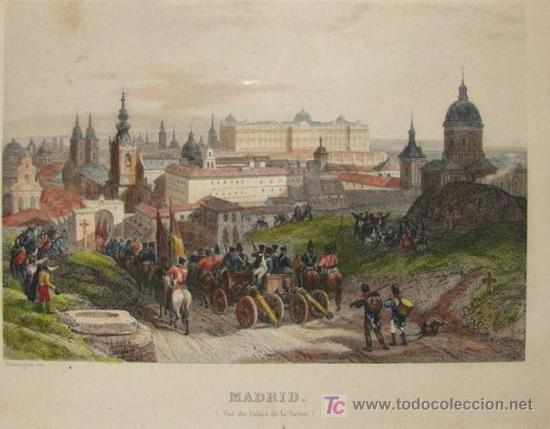 Arte: ROUARGUE: GRABADO ANTIGUO DE MADRID. - Foto 2