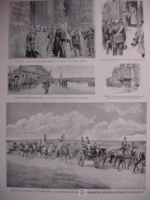 Kunst: RUSIA,EL ZAR EN FRANCIA,1896