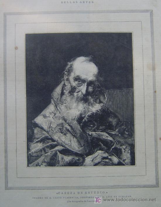 Art: BELLAS ARTES - CABEZA DE ESTUDIO, CUADRO DE D. CASTO PLASENCIA
