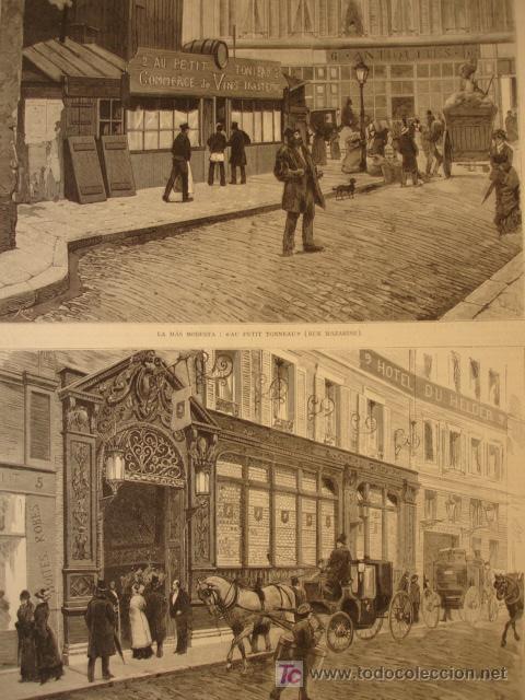 Arte: PARIS,tabernas,au petit toneau,le lion d`OR
