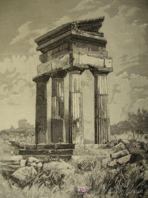 Art: ITALIA,SICILIA,TEMPLO CASTOR Y POLUX,EN GIRGENTI