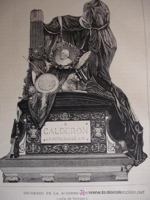 Art: HOMENAJE A CALDERON,MADRID,ACADEMIA  ESTADO MAYOR