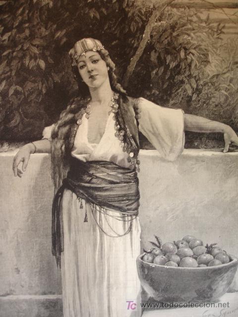 Arte: EGIPTO,VENDEDORA DE NARANJAS.SEYMOURT - Foto 1
