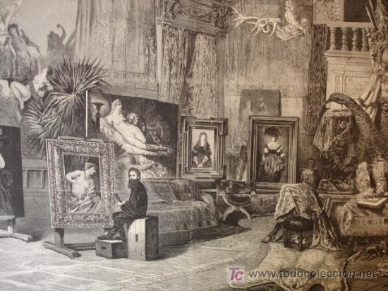 Arte: AUSTRIA,VIENA,HANS MAKART,EN SU ESTUDIO - Foto 1