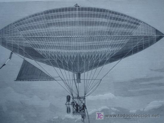 Arte: DIRIGIBLE ELECTRICO,TISSANDIER - Foto 1
