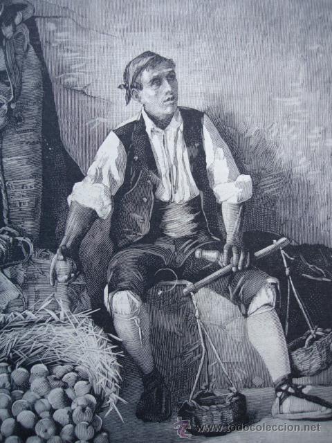 Art: ARAGONES,VENDEDOR MELOCOTONES,YUS Y COLAS