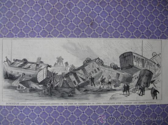 Arte: INGLATERRA,DOWNTON,DESCARRILAMIENTO