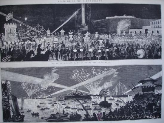 Arte: BARCELONA,FIESTA MARITIMA,VISITA REAL