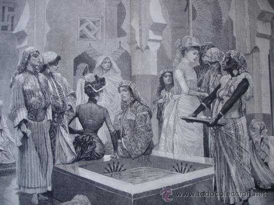 Arte: UNA VISITA AL HAREN DEL EMPERADOR DE MARRUECOS,R.CATON