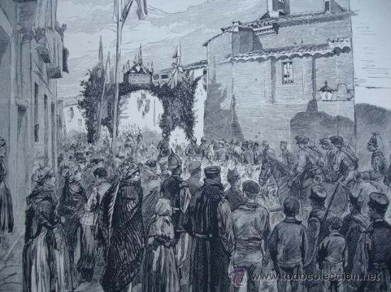 Arte: PERALTA,LLEGADA ALFONSO XII,1875 - Foto 1