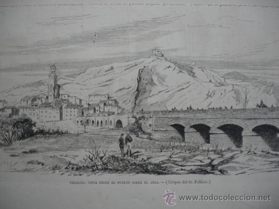 Arte: PERALTA,DESDE EL ARGA.1875 - Foto 1