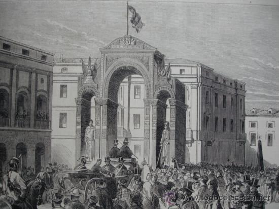 Arte: BURGOS LLEGADA REAL1875 - Foto 1