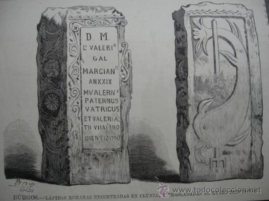 Arte: BURGOS,CLUNIA,LAPIDAS ROMANAS - Foto 1