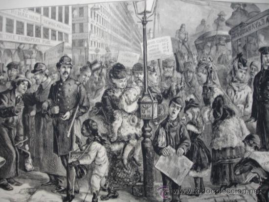 Arte: NUEVA YORK,BROADWAY,1875,48.5X33