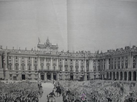 Arte: MADRID,PALACIO REAL,1875,48.5X33