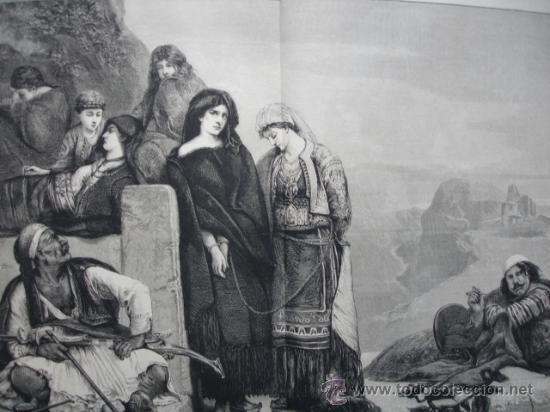 Art: HERZEGOVINAS CAUTIVAS DE LOS TURCOS,JAROSLAV CERMAK,1875,48.5X33