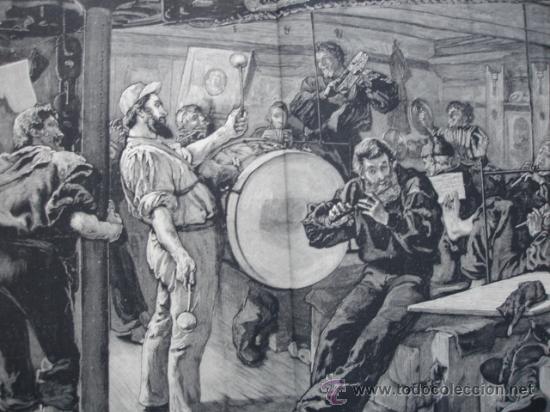 Art: BAHIA DE BANTRY,ALERT,EXPEDICION AL POLO NORTE,1875,48.5X33