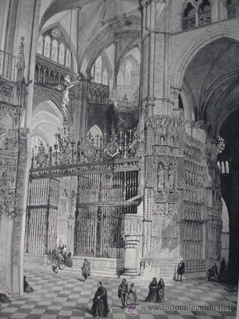 Arte: TOLEDO,CATEDRAL,1875,48.5X33 - Foto 1
