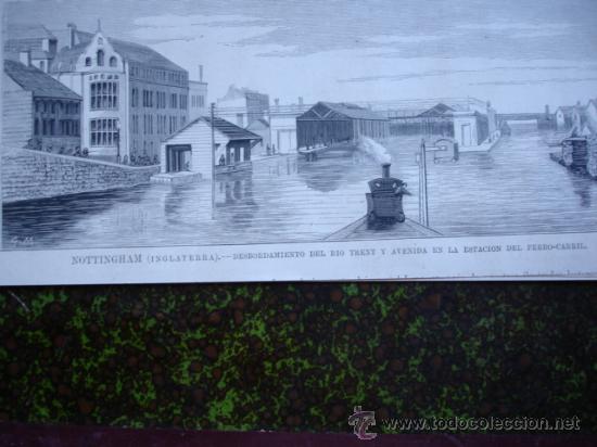 Arte: NOTTINGHAM,INAGURACION ESTACION,1875