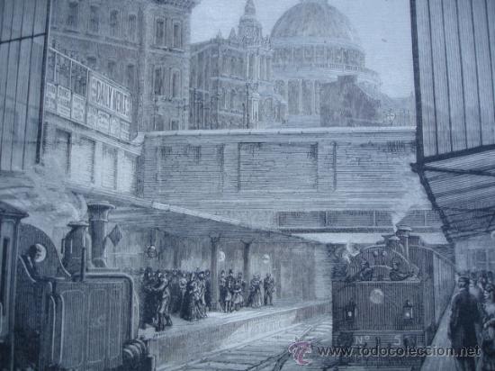 Arte: LONDRES,ESTACION BLACKFRIARS,1875