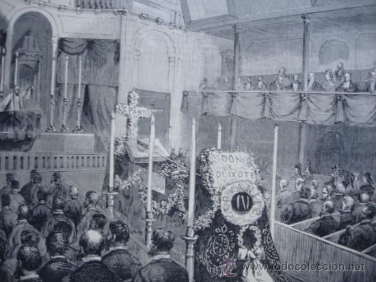 Art: NUEVA YORK,FUNERAL POR CERVANTES,EN SAN FRANCISCO JAVIER,1875