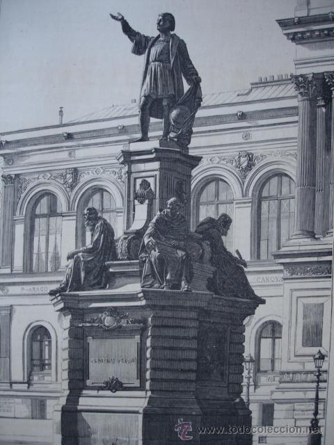 Arte: MEJICO,CRISTOBAL COLON,REGALO DE ANTONIO ESCANDON,1875