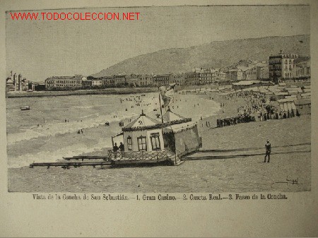 Arte: VISTA DE LA CONCHA DE SAN SEBASTIAN - Foto 1