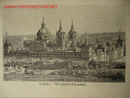 Arte: EL ESCORIAL VISTA GENERAL DEL MONASTERIO - Foto 1