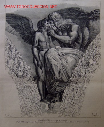 Arte: BELLAS ARTES - JUPITER Y CUPIDO.- - Foto 1