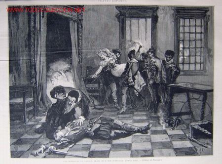 Arte: TEATRO ESPA&Ntilde;OL - LA MUERTE EN LOS LABIOS.- - Foto 1