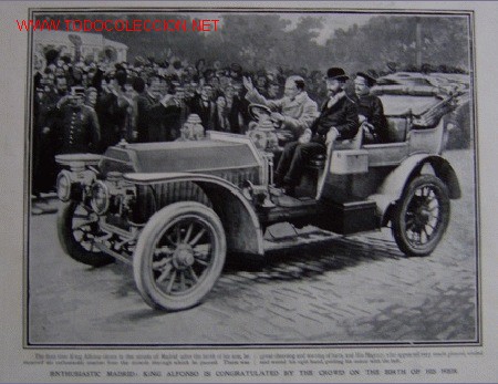 Art: ENTHUSIASTIC MADRID: KING ALFONSO IS CONGRATULATED BY THE CROWD ON THE BIRTH OF HIS HEIR.-