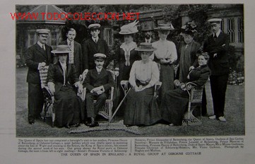 Art: THE QUEEN OF SPAIN IN ENGLAND: A ROYAL GROUP AT OSBORNE COTTAGE.-