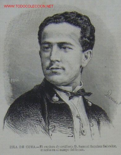 Arte: EL CAPITAN DE ARTILLERIA D. SAMUEL SANCHEZ SALVADOR.-